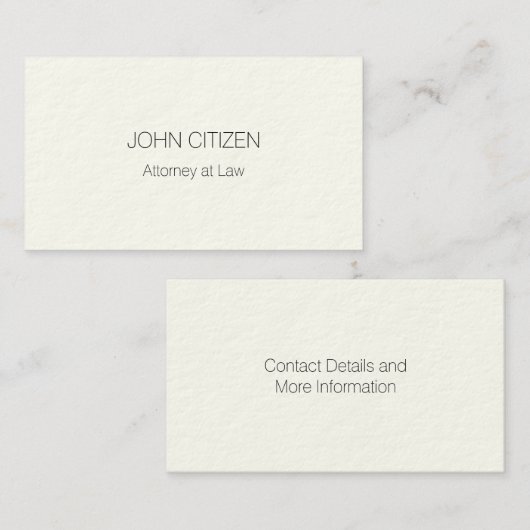 Ultra-Thick Premium Professional Cream Visitekaartje (Voorkant / Achterkant)