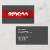 Ultra-Thick Red Grey Fitness Sport Visitekaartje (Voorkant / Achterkant)