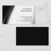 Ultra-Thick Trendy Black White Grey Visitekaartje (Voorkant / Achterkant)