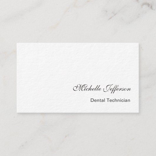 Ultra-Thick White-tandtechnicus Visitekaartje (Voorkant)