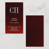 Ultra-thin Monogram Professional Visitekaartje (Voorkant / Achterkant)