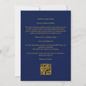 Ultra Trendy Marine & Goud 4 Multi Foto's Bruiloft Save The Date (Achterkant)