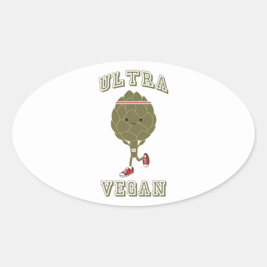 Ultra Vegan Ovale Sticker (Voorkant)