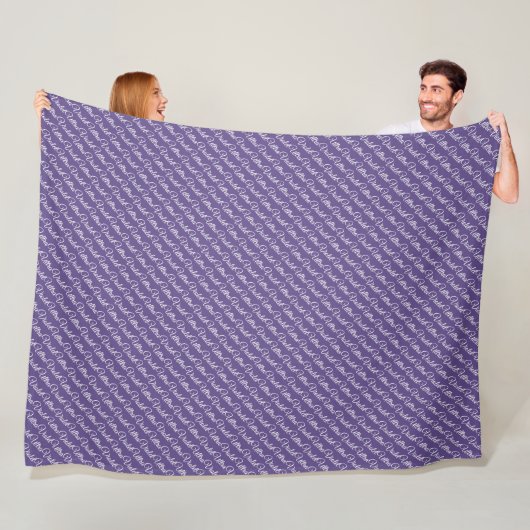 Ultra violet 2018 kleur fleece deken (In situ)