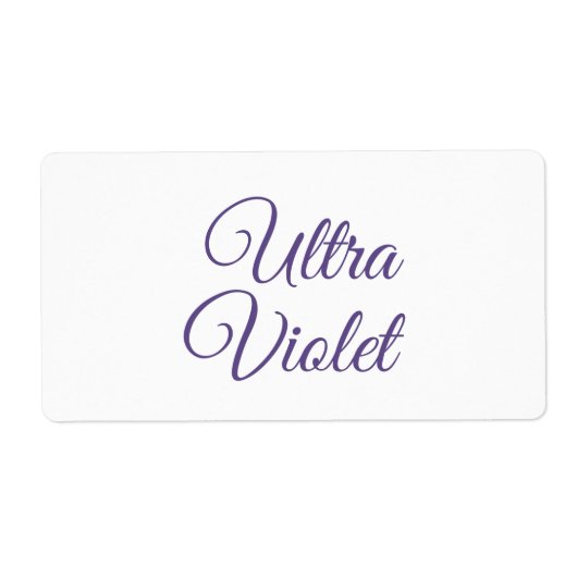 Ultra violet 2018-kleurenscherm etiket (Voorkant)