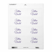 Ultra violet 2018-kleurenscherm etiket (Full Sheet)