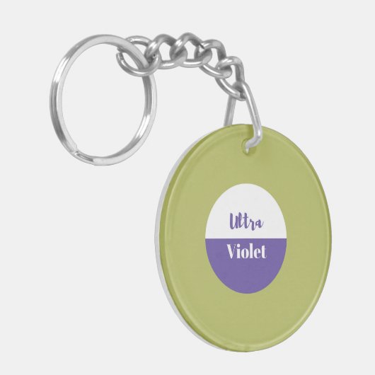 Ultra violet 2018-ontwerp sleutelhanger (Voorkant Links)