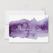 Ultra Violet Aquarel Save The Date Kaart (Voorkant)