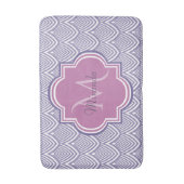 Ultra Violet Arched Scallops Orchid Monogram Naam Badmat (Voorkant Verticaal)