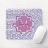Ultra Violet Arched Scallops Orchid Monogram Naam Muismat (Met muis)