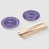 Ultra Violet bruiloft eenvoudige lente zomer plezi Handwaaier (Niet-gemonteerd)