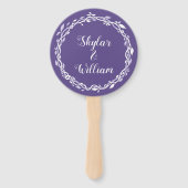 Ultra Violet bruiloft eenvoudige lente zomer plezi Handwaaier (Voorkant)