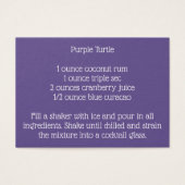 Ultra Violet bruiloft handtekening Drink recept Visitekaartjes (Voorkant)