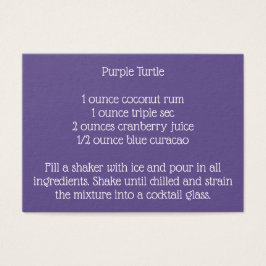 Ultra Violet bruiloft handtekening Drink recept Visitekaartjes