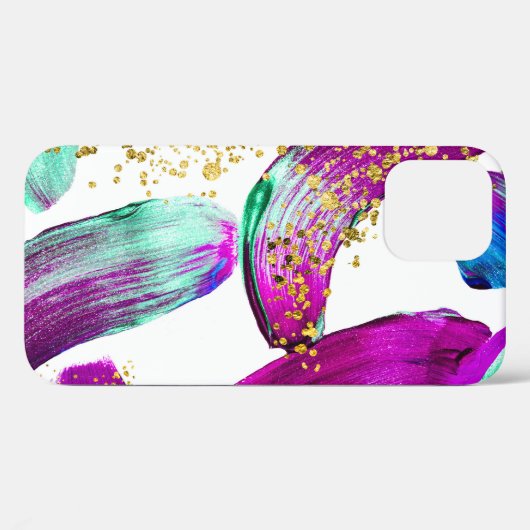 Ultra Violet Brush: Abstracte kunst Case-Mate iPhone Case (Achterkant (horizontaal))