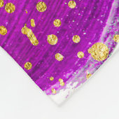 Ultra Violet Brush: Abstracte kunst Fleece Deken (Hoek)