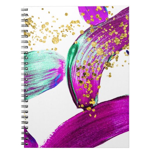 Ultra Violet Brush: Abstracte kunst Notitieboek (Voorkant)