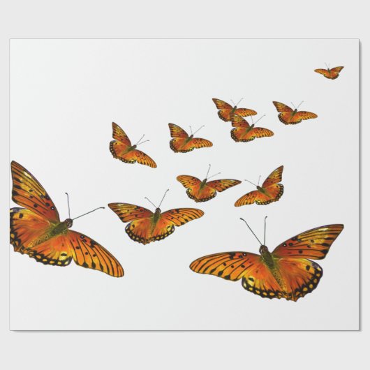 ULTRA VIOLET BUTTERFLY GIFT WRAPPING CADEAUPAPIER (Vlak)