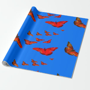 ULTRA VIOLET BUTTERFLY GIFT WRAPPING PAPE CADEAUPAPIER