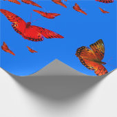 ULTRA VIOLET BUTTERFLY GIFT WRAPPING PAPE CADEAUPAPIER (Hoek)