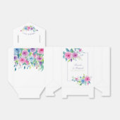 Ultra Violet Color Combo Waterverf Floral Wedding Bedankdoosjes (Uitgevouwen)