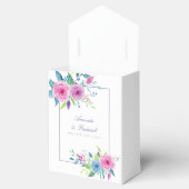 Ultra Violet Color Combo Waterverf Floral Wedding Bedankdoosjes (Geopend)