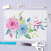 Ultra Violet Colour Combo Waterverf Floral Tissuepapier (Craft)