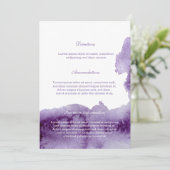 Ultra Violet Elegant Waterverf Informatie Kaart (Staand voorkant)