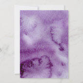 Ultra Violet Elegant Waterverf Informatie Kaart (Achterkant)