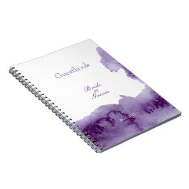 Ultra Violet Elegant Waterverf Weddenschap Notitieboek
