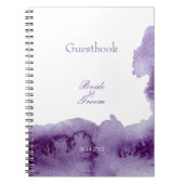 Ultra Violet Elegant Waterverf Weddenschap Notitieboek (Voorkant)