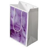 Ultra Violet Elegant Waterverf Wedding Medium Cadeauzakje (Achterkant Gekanteld)