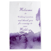 Ultra Violet Elegant Waterverf Wedding Medium Cadeauzakje (Voorkant)