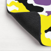 Ultra Violet en Golden Yellow Camo Mousepad Muismat (Hoek)