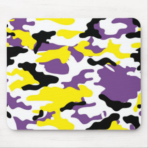 Ultra Violet en Golden Yellow Camo Mousepad Muismat