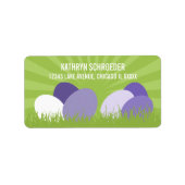 Ultra Violet en Green Easter Adresetiketten Etiket (Voorkant)