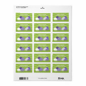 Ultra Violet en Green Easter Adresetiketten Etiket (Full Sheet)