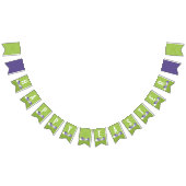 Ultra Violet en Green Happy Easter Bunting Banner (Alle)