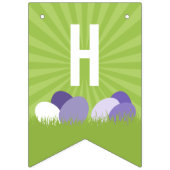 Ultra Violet en Green Happy Easter Bunting Banner (Derde vlag)