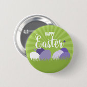 Ultra Violet en Green Happy Easter Button (Voorkant /achterkant)