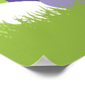 Ultra Violet en Green Happy Easter Sign-Poster Poster (Hoek)