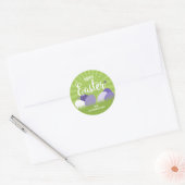 Ultra Violet en Green Happy Easter Sticker (Envelop)