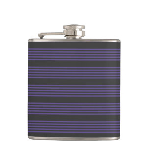 Ultra violet en houtskool met vijf strips heupfles