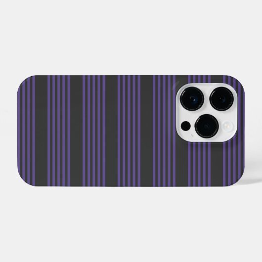 Ultra violet en houtskool met vijf strips iPhone hoesje (Achterkant horizontaal)