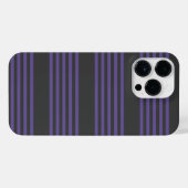 Ultra violet en houtskool met vijf strips iPhone hoesje (Achterkant horizontaal)