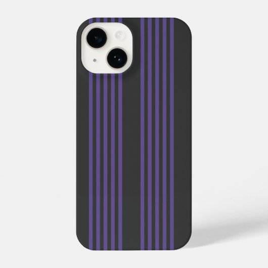 Ultra violet en houtskool met vijf strips iPhone hoesje (Achterkant)