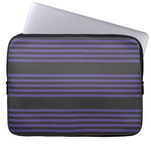 Ultra violet en houtskool met vijf strips laptop sleeve