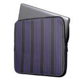 Ultra violet en houtskool met vijf strips laptop sleeve (Voorkant Links)