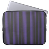 Ultra violet en houtskool met vijf strips laptop sleeve (Voorkant)