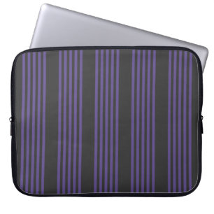 Ultra violet en houtskool met vijf strips laptop sleeve